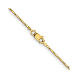 10K Yellow Gold 0.95 mm Box Chain Necklace, Polished alternate angle