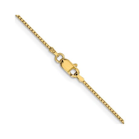 10K Yellow Gold 0.95 mm Box Chain Necklace, Polished alternate angle