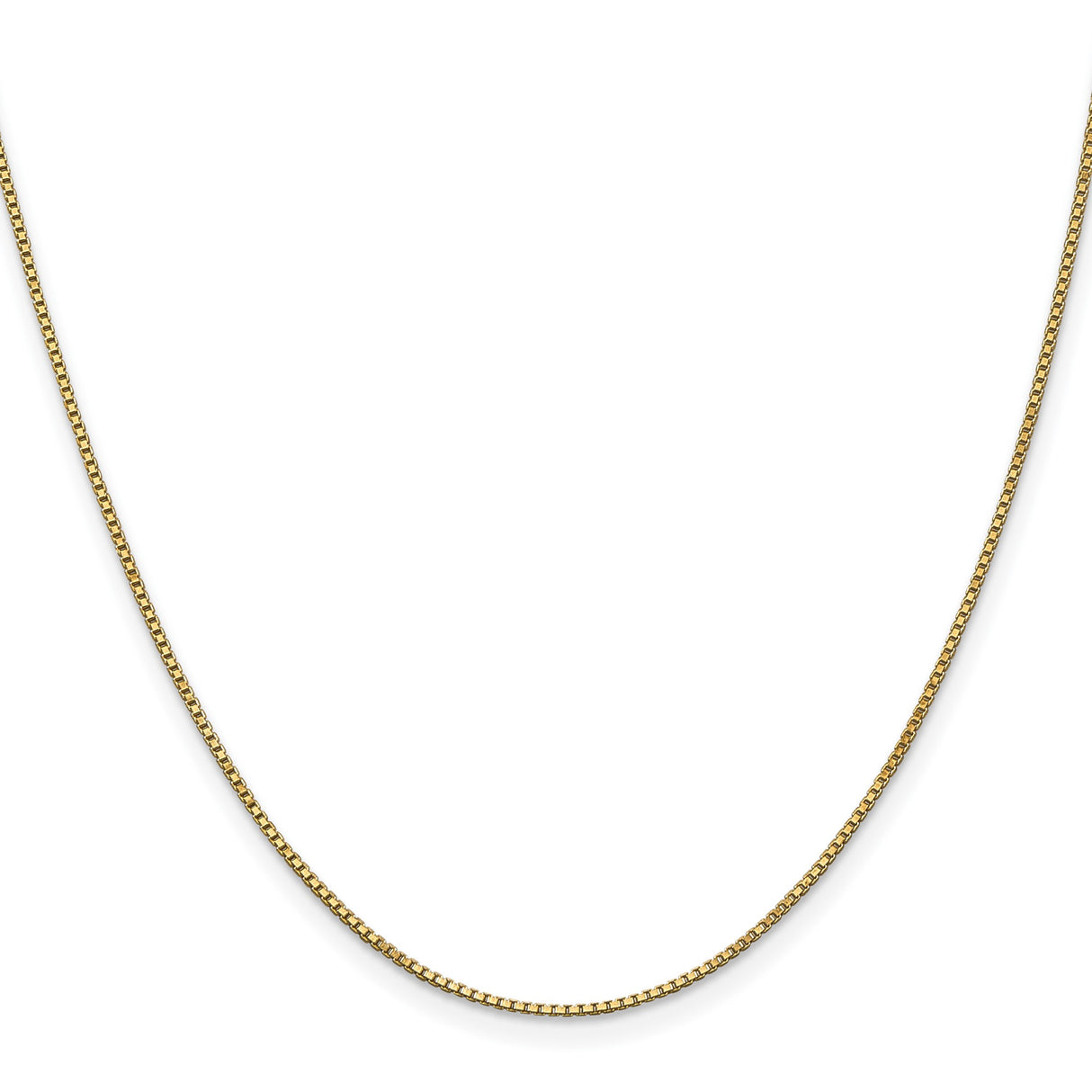 10K Yellow Gold 1 mm Box Chain Necklace, Polished