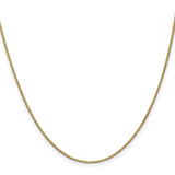 10K Yellow Gold 1 mm Box Chain Necklace, Polished