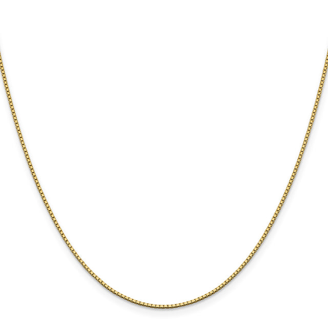 10K Yellow Gold 1.05 mm Box Chain Necklace, Polished