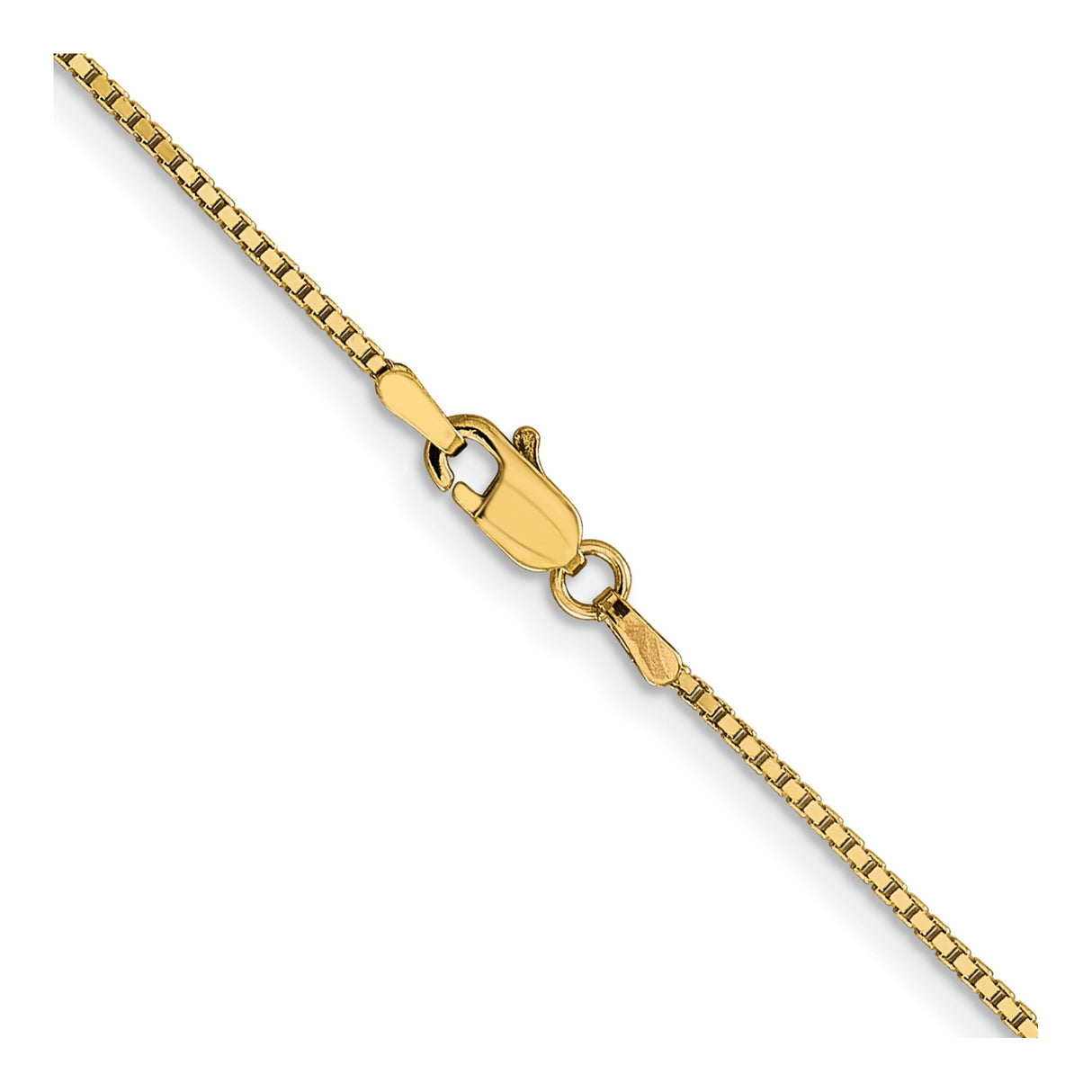 10K Yellow Gold 1.05 mm Box Chain Necklace, Polished alternate angle