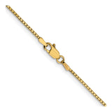 10K Yellow Gold 1.05 mm Box Chain Necklace, Polished alternate angle