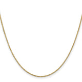 10K Yellow Gold 1.1 mm Box Chain Necklace, Polished