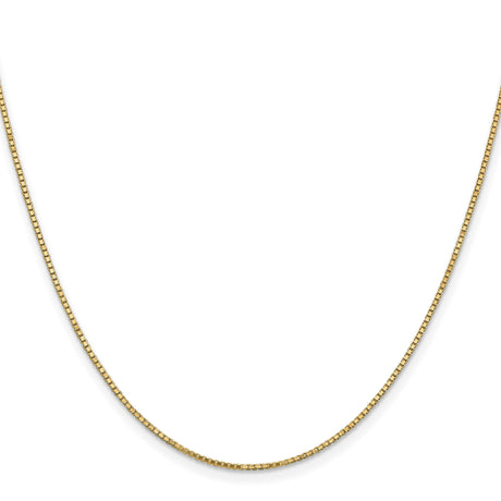 10K Yellow Gold 1.1 mm Box Chain Necklace, Polished