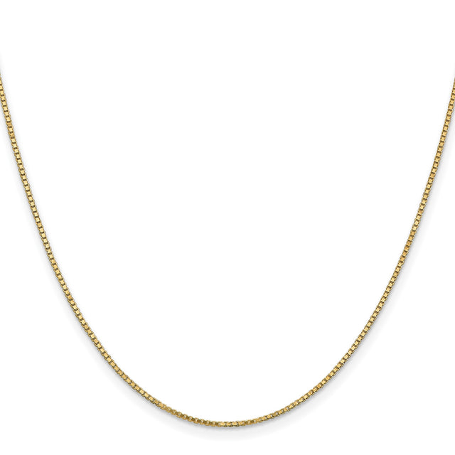 10K Yellow Gold 1.1 mm Box Chain Necklace, Polished