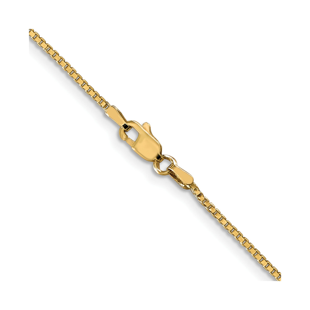 10K Yellow Gold 1.1 mm Box Chain Necklace, Polished alternate angle