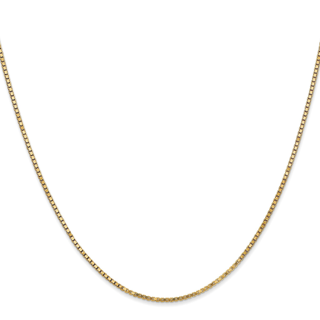10K Yellow Gold 1.3 mm Box Chain Necklace, Polished