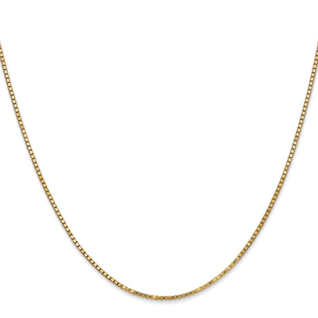 10K Yellow Gold 1.3 mm Box Chain Necklace, Polished