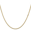 10K Yellow Gold 1.5 mm Box Chain Necklace, Polished