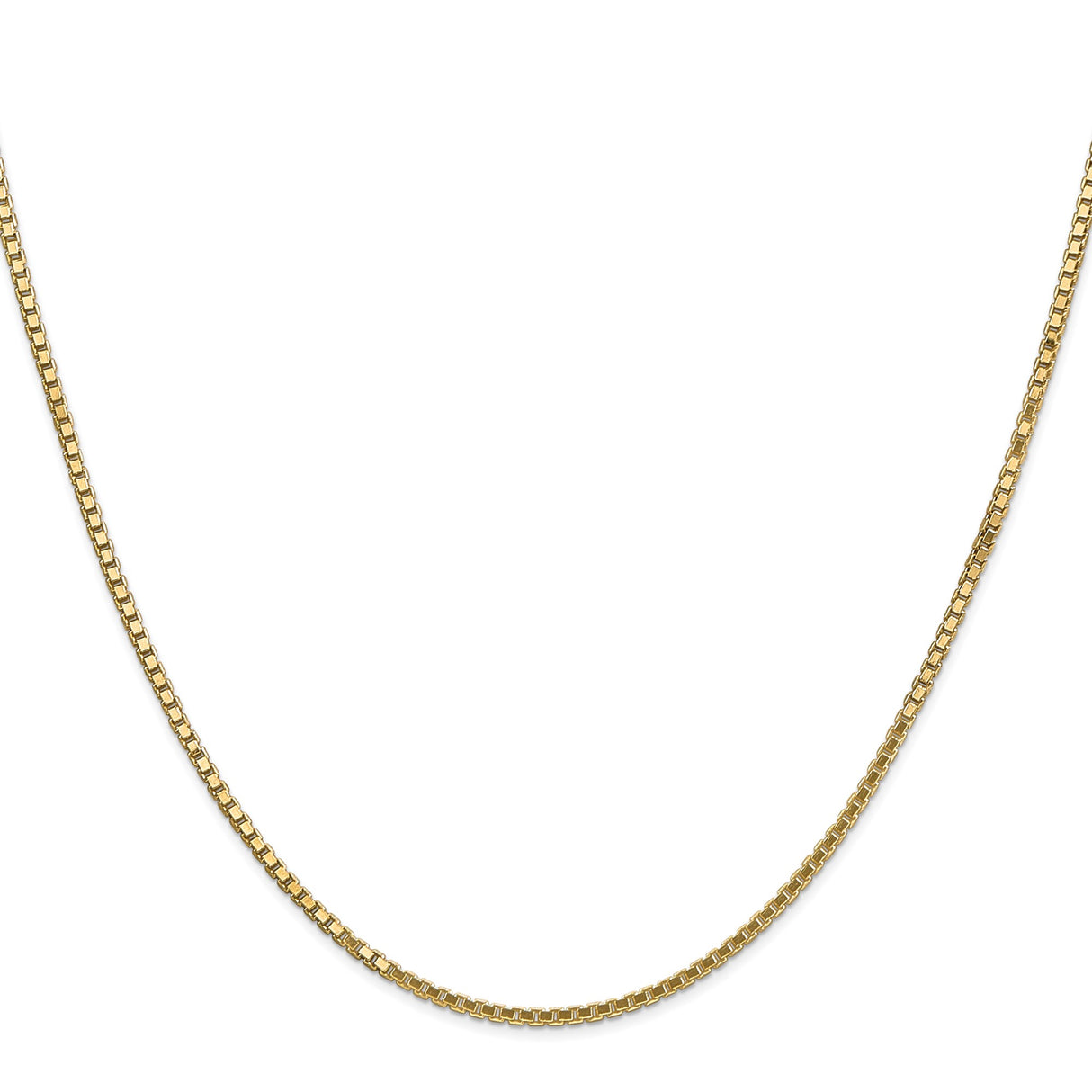 10K Yellow Gold 1.5 mm Box Chain Necklace, Polished