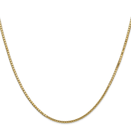10K Yellow Gold 1.5 mm Box Chain Necklace, Polished
