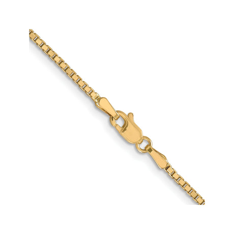10K Yellow Gold 1.5 mm Box Chain Necklace, Polished alternate angle