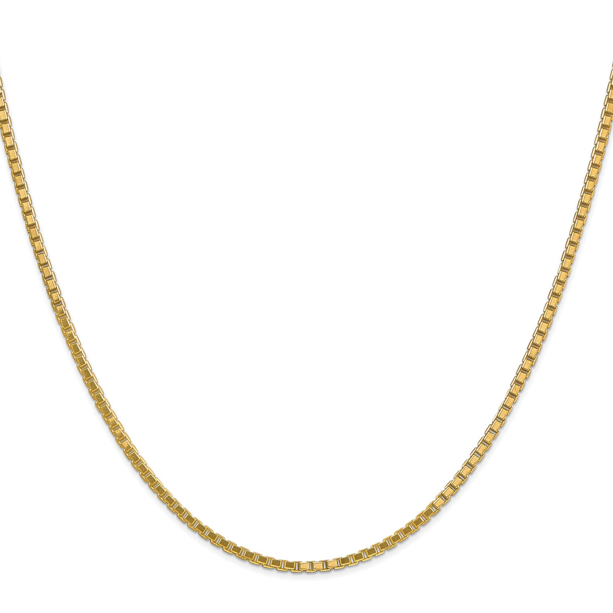 10K Yellow Gold 1.9 mm Box Chain Necklace, Polished