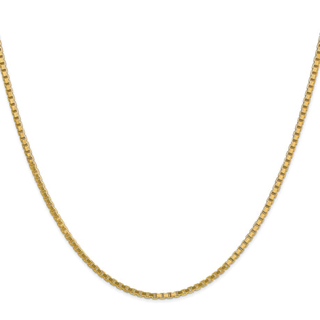 10K Yellow Gold 1.9 mm Box Chain Necklace, Polished