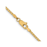 10K Yellow Gold 1.9 mm Box Chain Necklace, Polished alternate angle