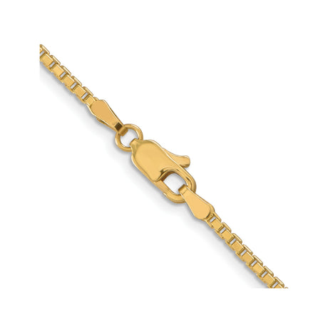 10K Yellow Gold 1.9 mm Box Chain Necklace, Polished alternate angle