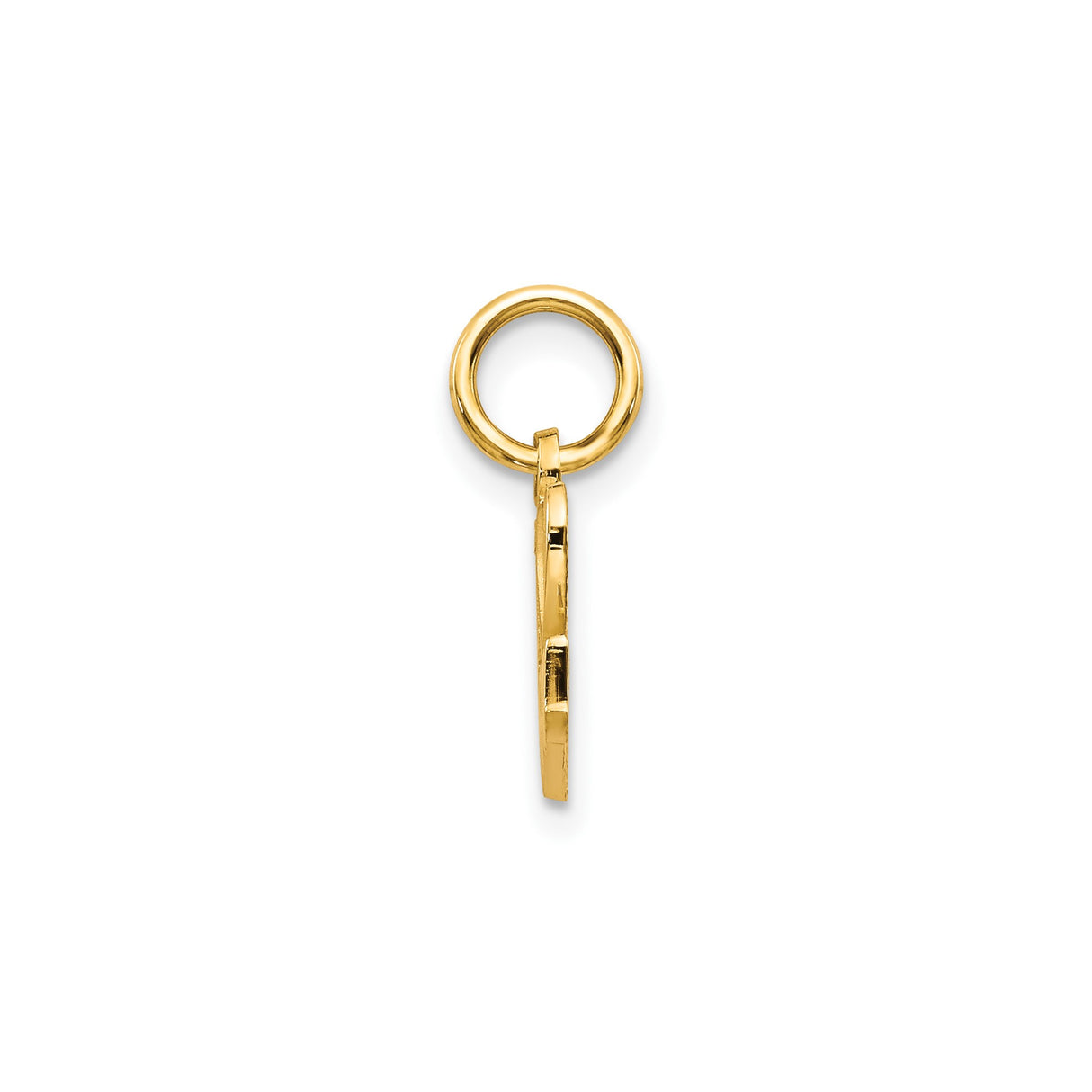 10k Yellow Gold I Love Mom Heart Pendant, Sentimental Script Design for Women