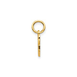 10k Yellow Gold I Love Mom Heart Pendant, Sentimental Script Design for Women