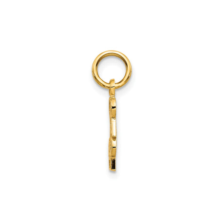 10k Yellow Gold Number One Dad Pendant with Bold Textured Design for Men