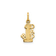 10k Yellow Gold Number One Dad Pendant with Bold Textured Design for Men