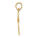 I Love Basketball Charm Pendant in Real 10k Yellow Gold