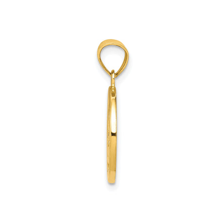 10k Yellow Gold Nativity Pendant with Mary, Joseph, Baby Jesus and Dove Symbol