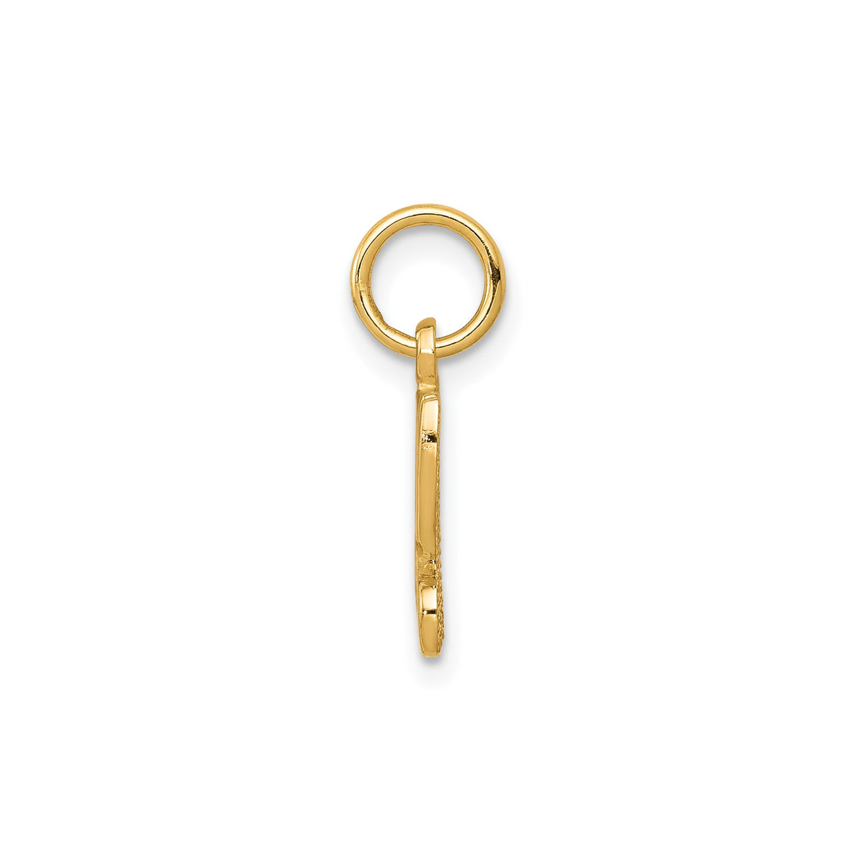 10k Yellow Gold Pendant with I Love My Husband Message and Heart Accent