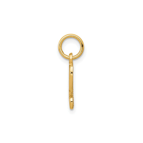 10k Yellow Gold Pendant with I Love My Husband Message and Heart Accent