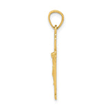 10k Yellow Gold Crucifix Pendant, Baroque Cross Design, Religious Spiritual Jewelry for Men and Women