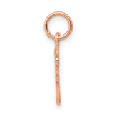 DADDYS LITTLE GIRL Charm Pendant in Real 10k Rose Gold