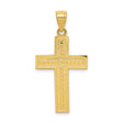 Cross Charm Pendant in Real 10k Yellow Gold