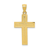 Cross Charm Pendant in Real 10k Yellow Gold