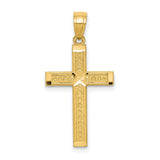 Cross Charm Pendant in Real 10k Yellow Gold