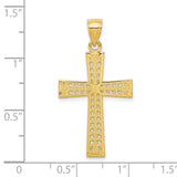 Cross Charm Pendant in Real 10k Yellow Gold