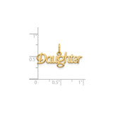 10k Yellow Gold Daughter Pendant with Script Lettering, Sentimental Jewelry Charm for Women
