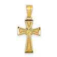 Cross Charm Pendant in Real 10k Yellow Gold