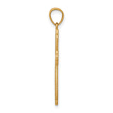 Diamond-Cut Cross Charm Pendant in Real 10k Multi-Tone Gold
