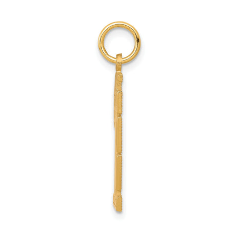 10k Yellow Gold Pendant, Number One Son Design with Polished Finish and Bold Lettering