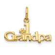 #1 Grandpa Charm Pendant in Real 10k Yellow Gold