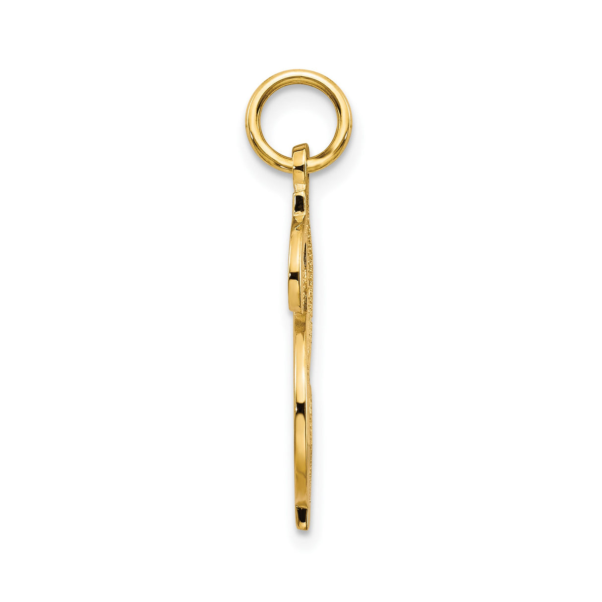 10k Yellow Gold Dollar Sign Pendant, Cut-Out Money Symbol, Hip Hop Statement Jewelry for Men or Unisex