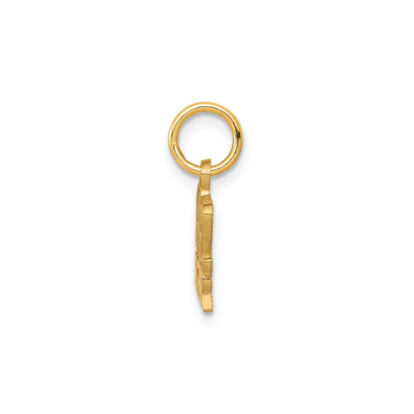 10k Yellow Gold Baby Sister Pendant with Bold Serif and Block Lettering