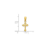 10k Yellow Gold Crucifix Cross Pendant with Detailed Jesus Design, Religious Charm for Men and Women
