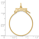 10k Yellow Gold Charm Holder Pendant with Memories Engraving, Unisex Remembrance Jewelry