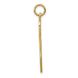 10k Yellow Gold Ankh Cross Pendant with Beaded Border and Openwork Design