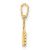 10k Yellow Gold Padlock Charm Pendant with Cubic Zirconia, Romantic Lock Design for Women