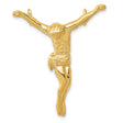 10k Yellow Gold Crucifix Pendant with Jesus on Cross, Catholic Christian Faith Charm