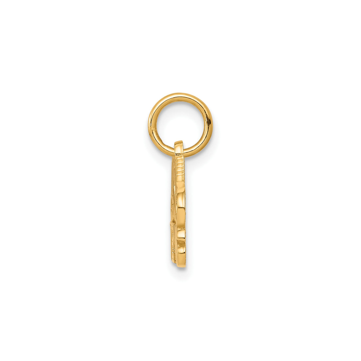 10k Yellow Gold Tennis Racquet Heart Pendant, Sporty Charm for Women or Unisex Wear