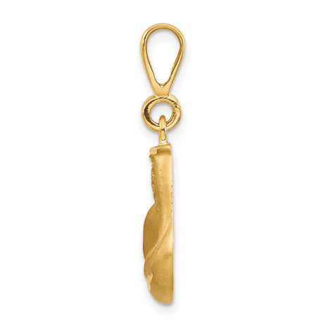 10k Yellow Gold Boxing Glove Pendant, Detailed Laced Design, Sports Charm for Men or Unisex Wear