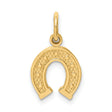 10k Yellow Gold Horseshoe Pendant Charm, Luck Symbol Jewelry for Women or Unisex Wear